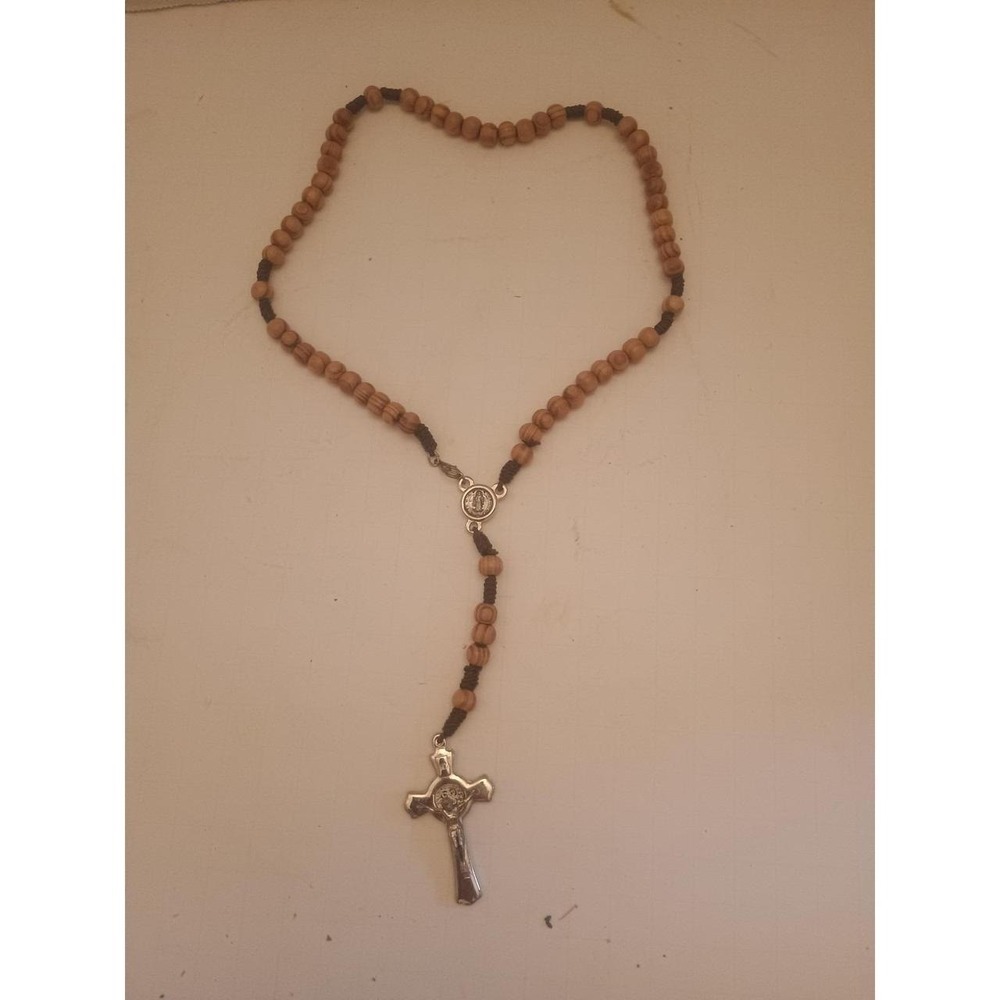 Handmade Olive Eco Wood Rosary